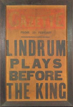 Poster for Birmingham Gazette(Lindrum Plays Before the King) c1930