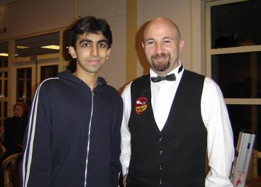 Robby Foldvari with Pankaj Advani (Billiards & Snooker)
