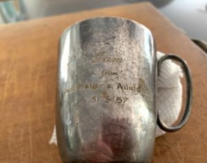 Tammy Lindrum's silver christening cup
