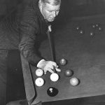 Walter Lindrum playing 8-Ball