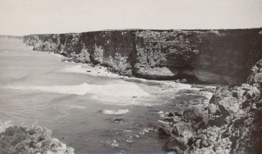 Cliffs, Great Australian Bight 1920, State Library of South Australia B-26072