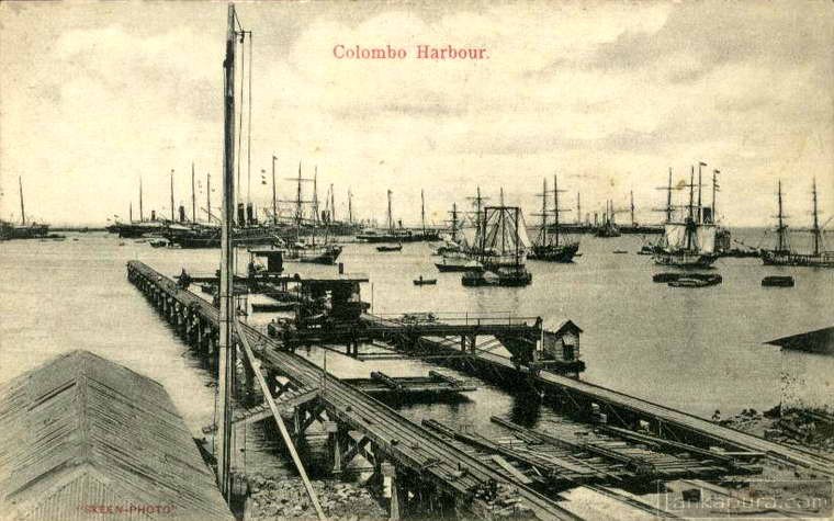 Colombo Harbour 1910, source: lankapura.com.com