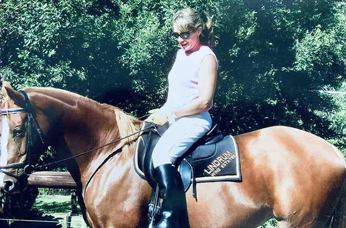 Tammy preparing for a Queensland show event, involving hours of horse riding