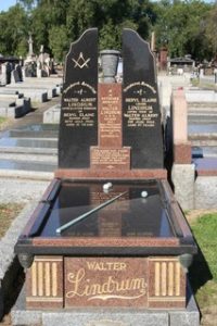 Walter Lindrum Grave in Melbourne